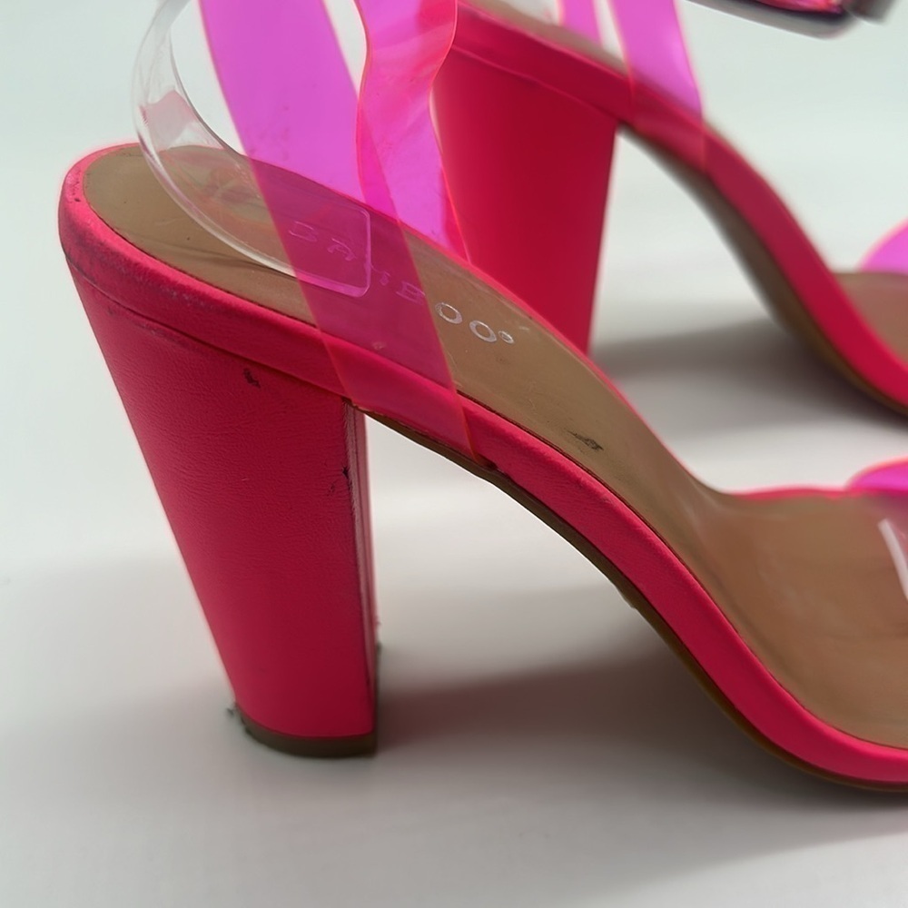 Bamboo Mania-41 One Band Heels Neon Pink Size 8 - Picture 9 of 14